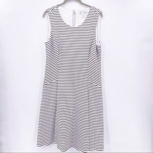 White House Black Market Black White Striped Dress